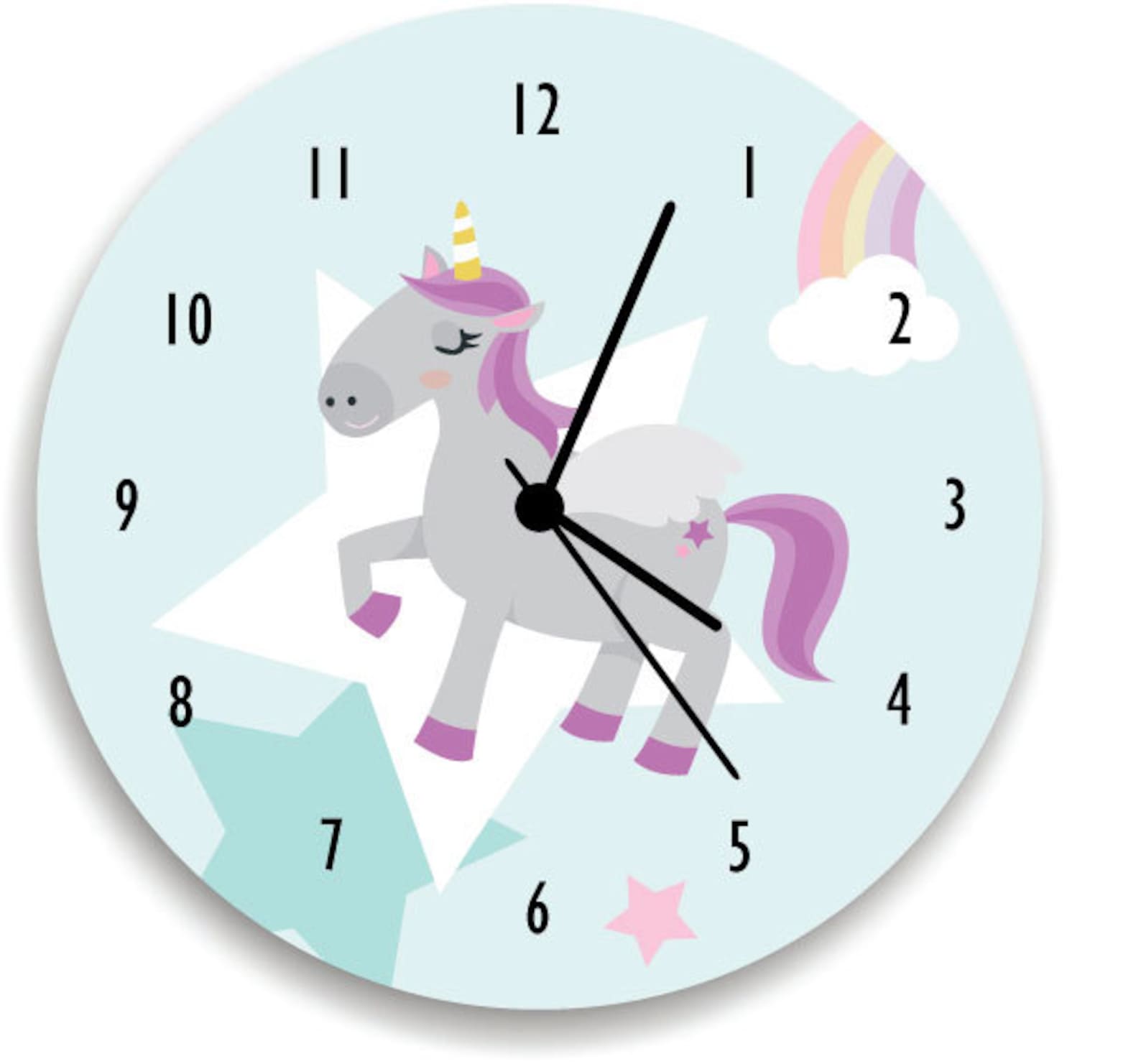 Decoración de unicornio pared reloj unicornio pared arte Etsy México