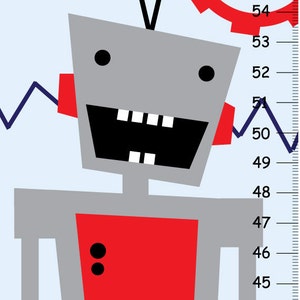 Personalized Robot Canvas Growth Chart