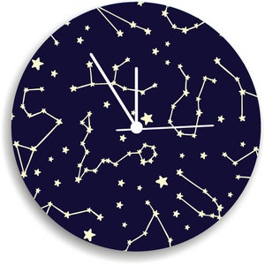 constellation WALL CLOCK Kids Bedroom Baby Nursery - Children Wall Clock, Nursery Room Decor