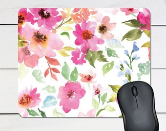 Floral Maus Pad Anti Rutsch Maus Matte Floral Büro Geschenk Blumen Maus Pad Pfingstrose Aquarell Mousepad Maus Matte rechteckig
