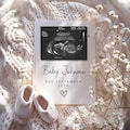 Modern Minimalist Pregnancy Announcement Template Baby Reveal Digital Social Media Reveal Neutral Baby Announcement Ideas Editable