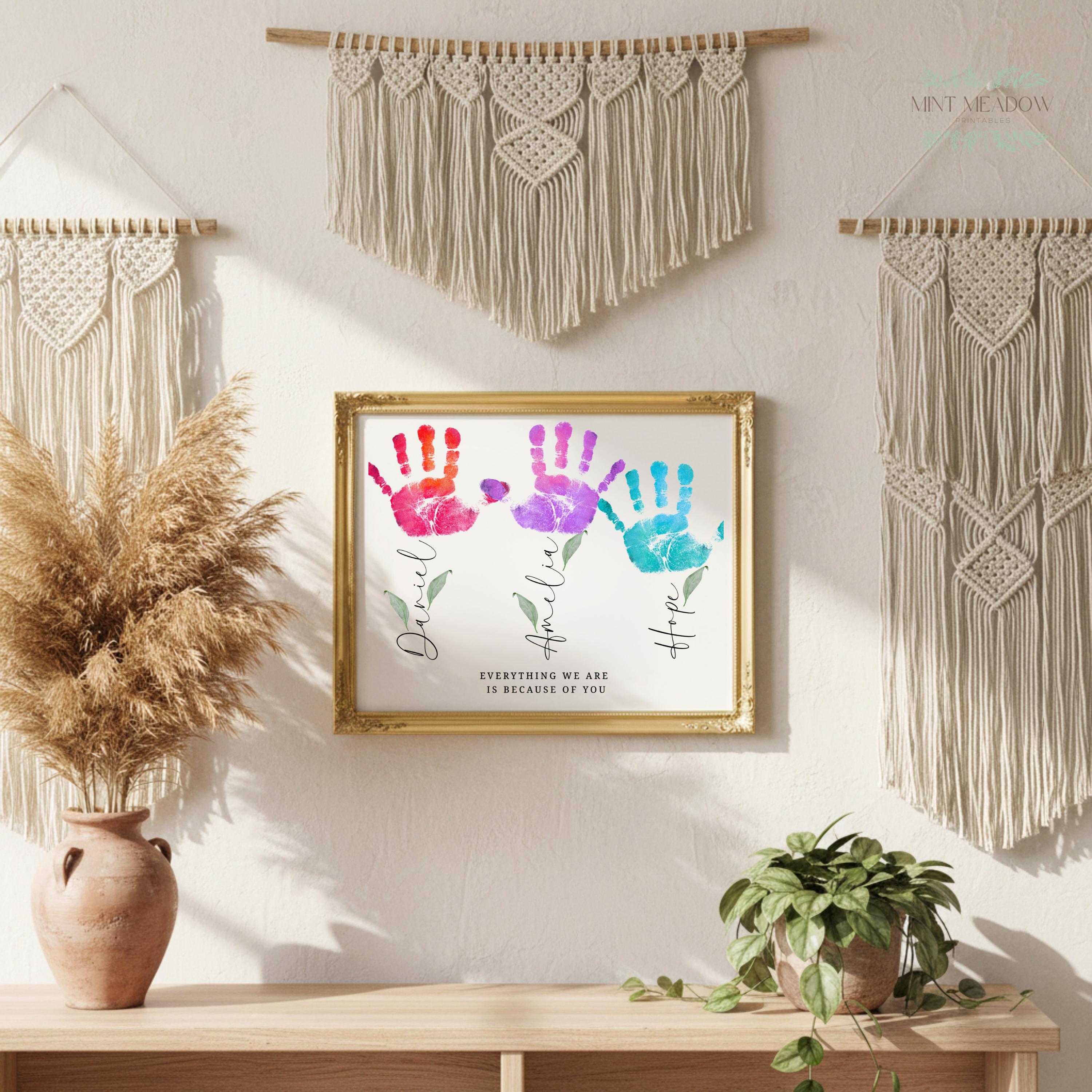 Editable Mothers Day Handprint Name Print, Personalised Gift for Mom ...