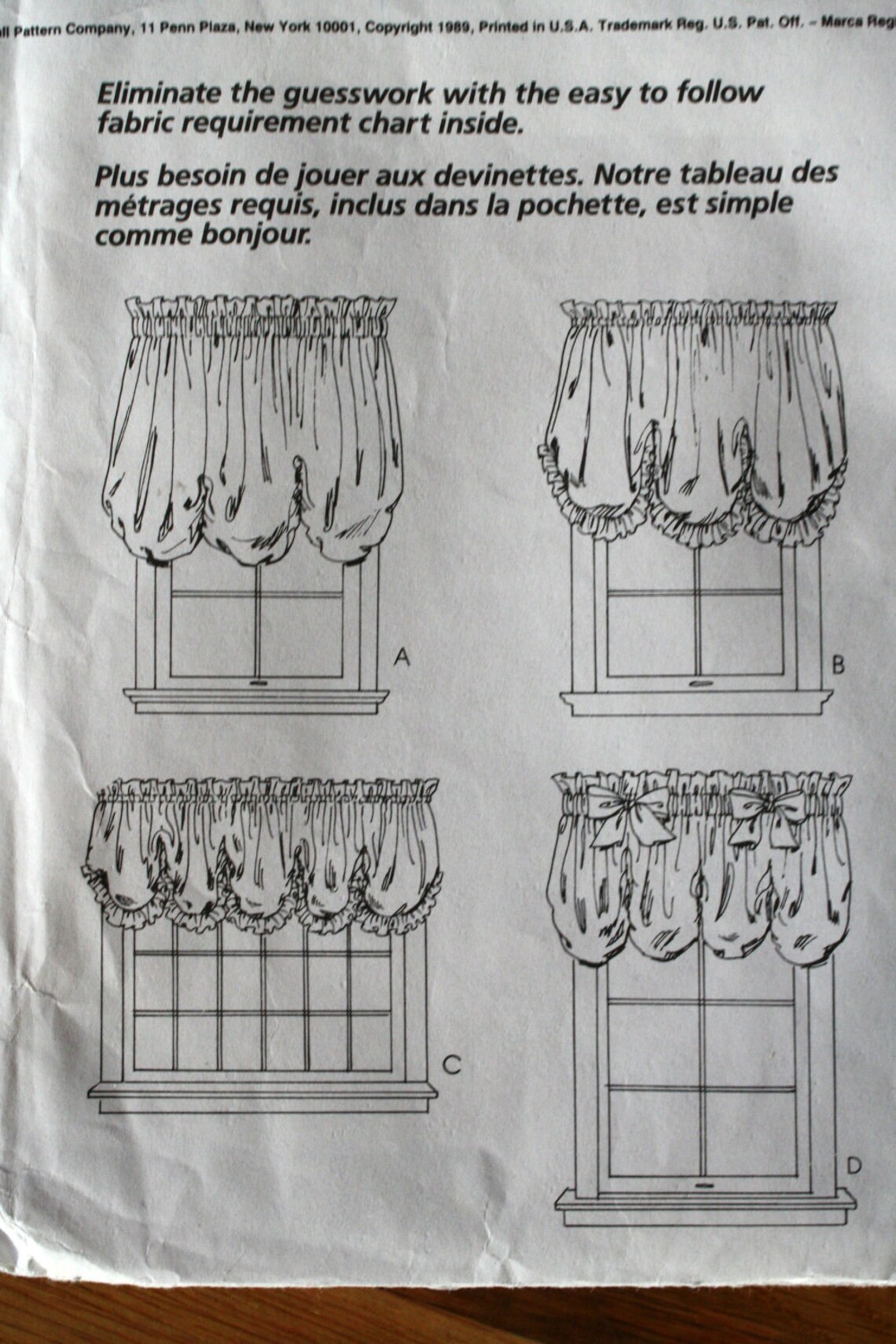 McCalls 4620 Balloon Shades and Curtains Sewing Pattern Etsy