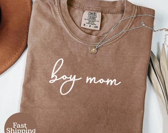 Comfort Colors® Boy Mom Shirt, Mom of Boys Shirt, Cute Mom Life Tee, Mother's Day Gift, Mama of Boys Shirt, Boy Mom Graphic Shirt for Women
