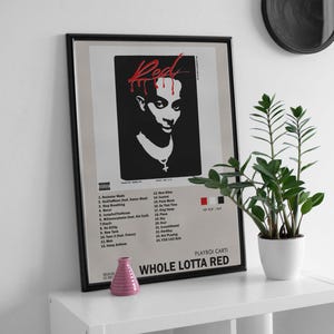Playboi Carti Poster - Whole Lotta Red Album Poster - Playboi Carti Wandkunst - Album Cover Poster - Rapper Wandkunst - Playboi Carti Decor
