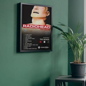 Radiohead Poster – The Bends Album Poster Radiohead Wall Art –Album Cover Print – Indie Rock Decor – Thom Yorke Fan Gift