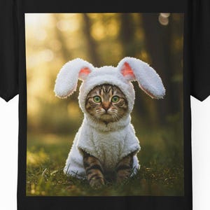Whimsical Bunny Cat T-shirt(Unisex)|Whimsical Bunny Cat Tシャツ(ユニセックス)