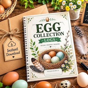 Egg Collection Logs Printable | Daily Egg Production Tracker | Instant PDF Download