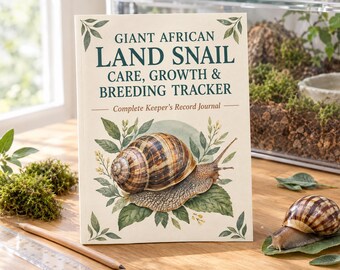 Giant African Land Snail Planner, Care Tracker, Breeding Journal, Growth, Egg & Hatchling Record