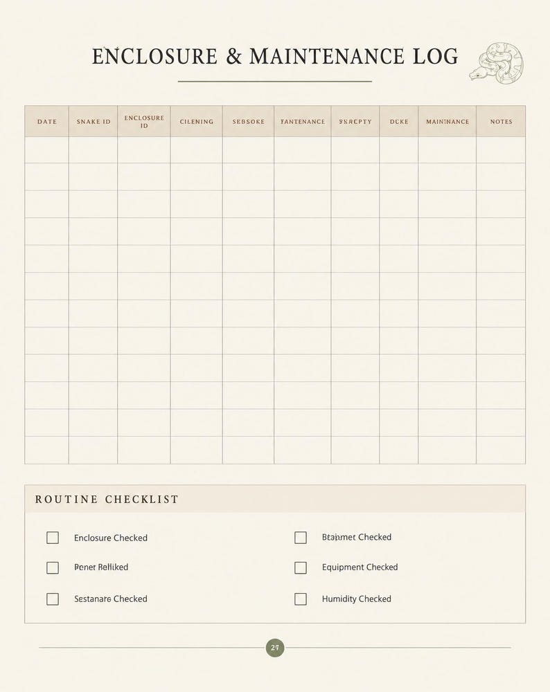Ball Python Breeding Tracker, Snake Hatchling Journal, Reptile Planner, Egg & Genetics Record Printable image 16