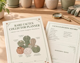 Rare Cactus Collector Planner, Care Journal, Propagation Log (PDF)