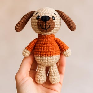Crochet Cute Mini Dog Pattern, Amigurumi Dog Pattern Tutorial in English, Stuffed Animal Crochet Patterns