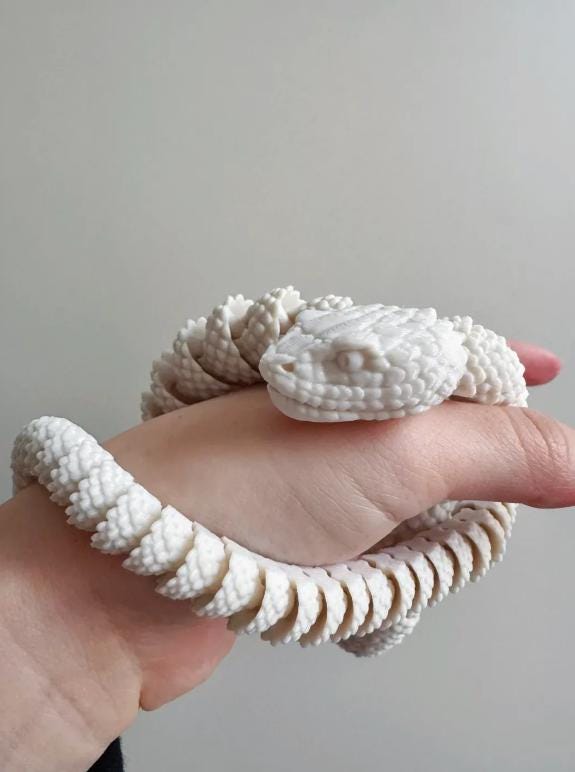 84cm Flexi Snake STL & 3MF File – Giant 3D Printed Articulated Serpent Model, No Supports Needed, Flexible Snake Toy, Cool Print Project