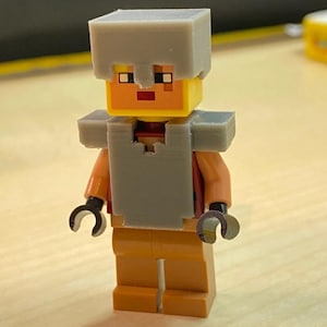 Blocky Style Helm und Brustpanzer STL & 3MF-Dateien - 3D druckbares Minifigur-Zahnrad-Set mit 2 Teilen, Unterstützung für beste Details erforderlich