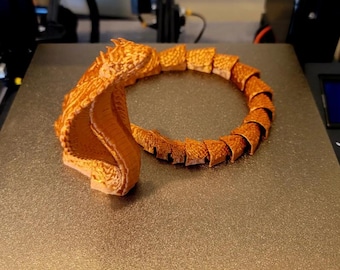 Flexi Cobra Snake STL File – 3D Printable Articulated Snake Model – Flexible Fidget Toy, Desk Decor or Gift – No Supports Needed