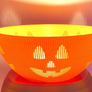 Halloween Candy Bowl STL File – Spooky Pumpkin-Shaped 3D Printable Candy Dish for Trick or Treat, Haunted Table Decor, Fall Party Bowl
