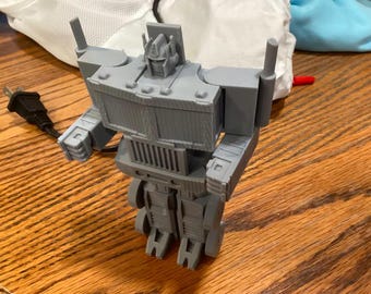 Transforming Truck Robot STL File | Print-in-Place 3D Model | Convertible Robot Toy | Articulated Mech Figure | Digital Download