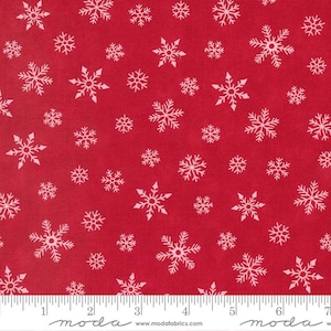 Holidays at Home - Snowflakes All Over in Berry Red by Deb Strain for Moda Fabrics # 56077 15