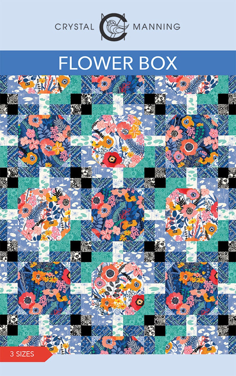 Botanica Flower Box Quilt Pattern by Crystal Manning Etsy