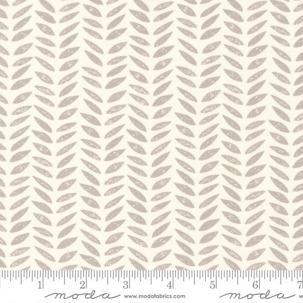 Flower Press - Stamped Leaf Blender in Stone by Katharine Watson for Moda Fabrics # 3305 11