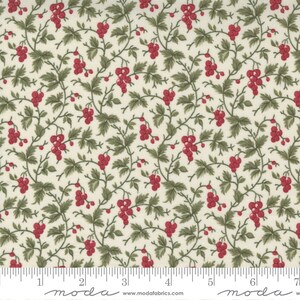 Poinsettia Plaza - Bountiful Berries in Cream by 3 Sisters for Moda Fabrics # 44294 11