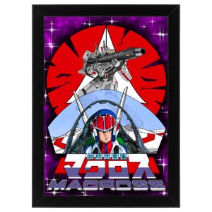 Macross Robotech, Framed Poster, Artist-Designed, Digital Artwork