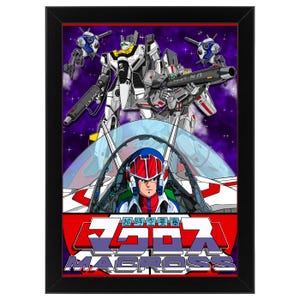 Macross Robotech, Framed Poster, Artist-Designed, Digital Artwork