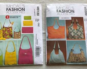 McCalls Fashion Accessories - Bags Shopping Bags - Lot of 2 - M6130 - M5599