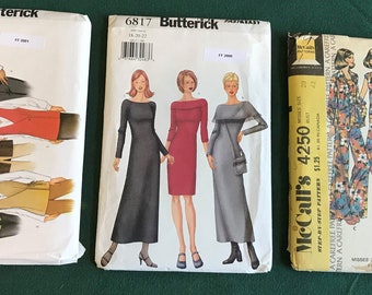 Women's Clothing Pattern Lot of 3 - McCall's Butterick 18-20-22