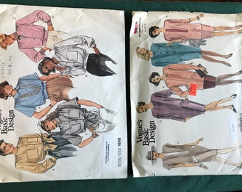 Women's Clothing Pattern Lot of 2- Vogue Basic Design - 14-16-18 1648 2619