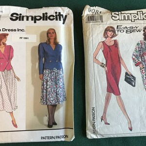Women&#39;s Clothing Pattern Lot of 4 - Simplicity 10-16 1990&#39;s