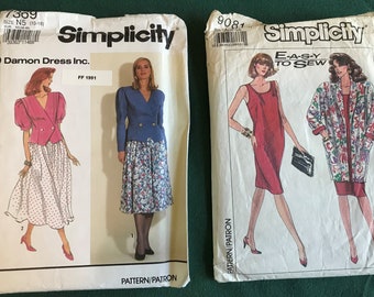 Women's Clothing Pattern Lot of 4 - Simplicity 10-16 1990's