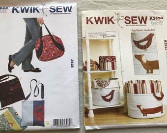 Kwik Sew - Bags - Baskets - Lot of 2 - 3628 - K3938