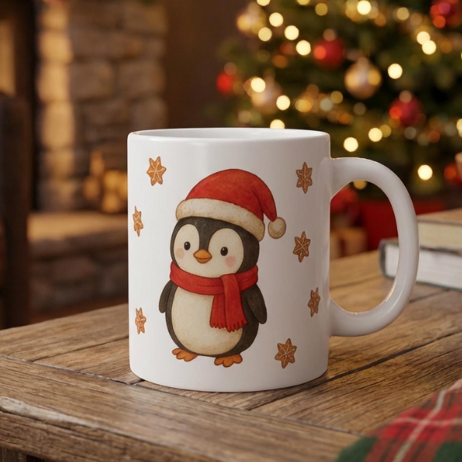 Preparare Tazzine Di Carta Festose Con Il Motivo Natalizio. Orso Polare Cervo Pinguini Decorati Babbo Natale E Pino Decorato Motivi 295380481