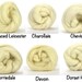 Natural Wool Roving 4 oz - Select - Bluefaced Leicester / Charollais / Cheviot / Corriedale / Devon / Dorset Horn