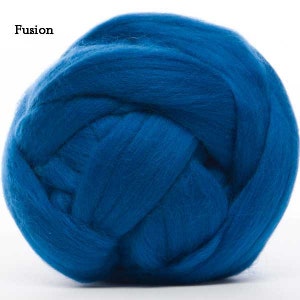 Merino Wool Roving 4oz - 22.5 Micron, 20 Blue and Violet Colors ...