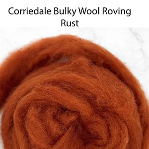 Corriedale Bulky Wool Roving - Rust - 4 Ounces - Etsy