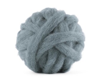 Corriedale Bulky Wool Roving - Ash  - 4 ounces