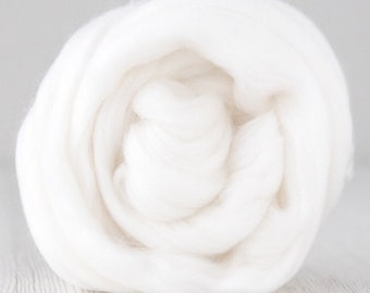 Superfine Merino Wool Top - 19 micron - Snow - 4 ounce