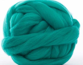 Merino Wool Top - 22.5 micron -Jade - 4 ounces