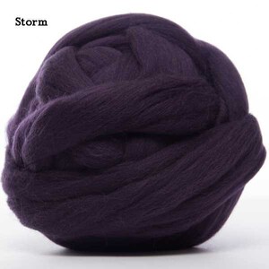 Merino Wool Top - 22.5 micron -Storm - 4 ounces