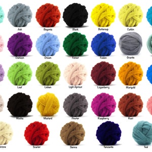 May include: A collection of 25 yarn balls in various colors, including aqua, ash, begonia, black, buttercup, catkin, cerulean, cottoncandy, damson, dream, forest, fusion, granite, juniper, lavender, leaf, lichen, light apricot, loganberry, marigold, mediterian, mink, mocha, mustard, pewter, raspberry, rust, salmon, sandstone, scarlet, sienna, tanzanite, and teal.