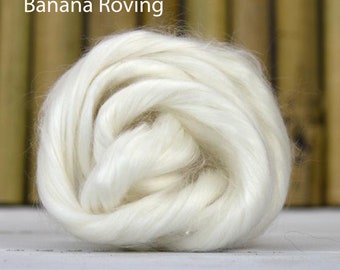Banana Spinning Fiber Combed Top- 4 oz