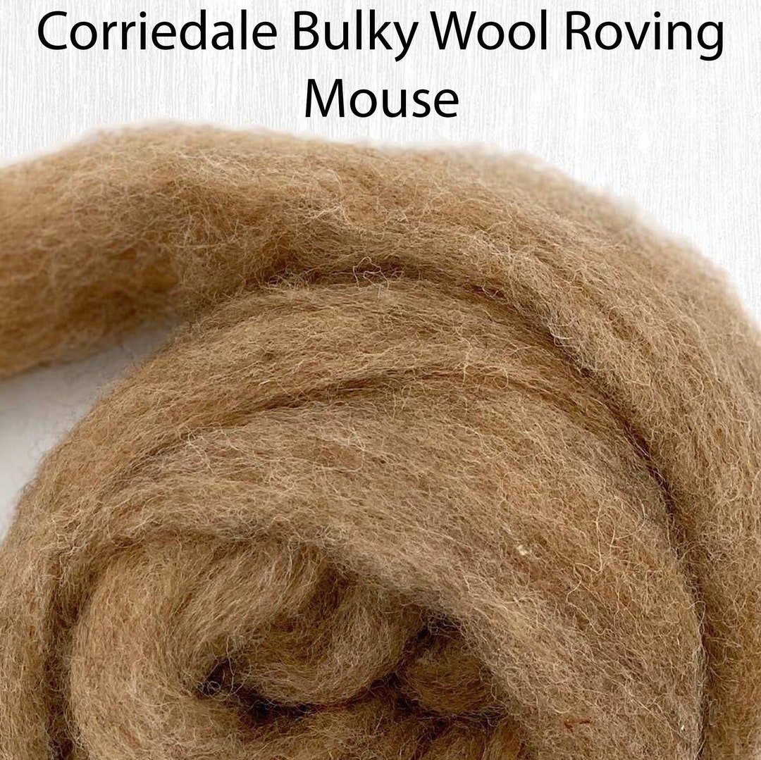 Wool Rousier Corriedale Bulky Wool Roving - Mouse - 4 Ounces - Etsy