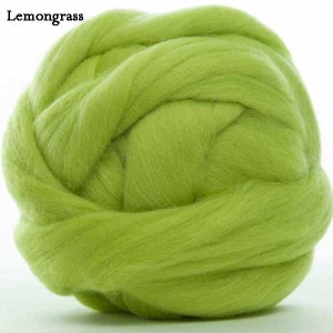 Merino Wool Top - 22.5 micron -Lemongrass - 4 ounces