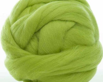 Merino Wool Top - 22.5 micron -Lemongrass - 4 ounces