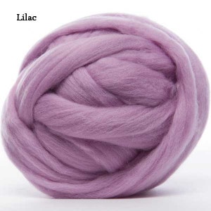 Merino Wool Top - 22.5 micron -Lilac - 4 ounces