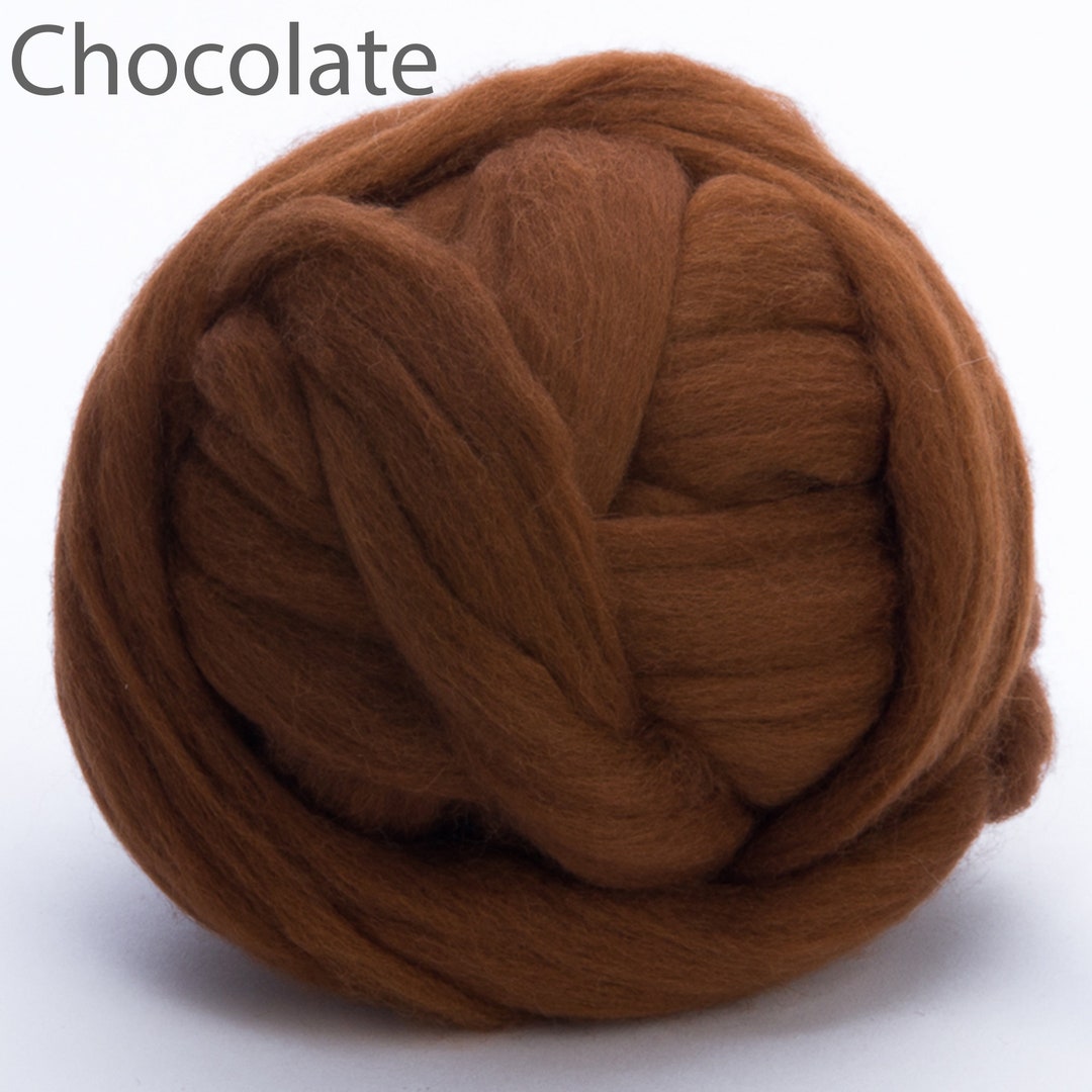 Merino Choco Merino Wool Top - 22.5 Micron -chocolate - 4 Ounces - Etsy