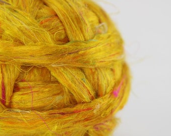 Sari Silk Roving - Honeycomb  - 4 oz