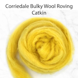 Corriedale Bulky Wool Roving - Catkin - 4 Ounces - Etsy